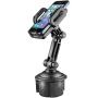 Mediabridge Smartphone Cradle w/Extended Cup Holder Mount - for iPhone X/8/7/7+, Samsung S6/Note - Fits 2"-3.5" (Part# PC3CM)