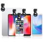SIRUI 3in1 Lens Kit for Mobile Phones (18mm Wide Angle, 60mm Portrait, 170° Fisheye) made of German Schott Glass and Aluminium Housing