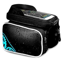 MUMA Bike Frame Bag, Waterproof Sunshade Top Tube Pouch, Bike Phone Holder, Storage Bag, for Smartphone Below 5.8 Inch