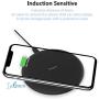 TOVYS Wireless Charger, Qi 10W Fast Wireless Charging pad, for iPhone 11/11 Pro / 11 Pro Max/XS MAX/XR/XS/X / 8, for Galaxy Note 10 / S10 / S9 / S8, AirPods Pro (No AC Adapter) (Black)