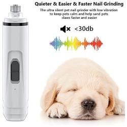 DELOMO Pet Nail Grinder for Dogs & Cat Quiet, 2 Speed and 3 Ports Nail Grinder, Electric Dog Nail Trimmers, Portable and Rechargeable Dog Nail Grinder for Large Dogs, Trimming your Pets Nail Smoothing