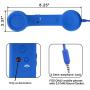CM Vintage Retro Telephone Handset Cell Phone Receiver MIC Microphone for Cellphone Smartphone, 3.5 mm Socket (Blue)