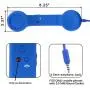 CM Vintage Retro Telephone Handset Cell Phone Receiver MIC Microphone for Cellphone Smartphone, 3.5 mm Socket (Blue)