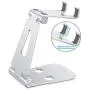 Foldable Cell Phone Stand, OMOTON Adjustable Aluminum Desktop Phone Holder Cradle Dock Compatible with iPhone Se 2/11 Pro Max/11 Pro/11, Samsung Note 10 Plus/S20 and Other Devices (4-9.7"), Silver Foldable Cell Phone Stand, OMOTON Adjustable Aluminum Desktop Phone Holder Cradle Dock Compatible with iPhone Se 2/11 Pro Max/11 Pro/11, Samsung Note 10 Plus/S20 and Other Devices (4-9.7"), Silver