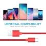 USB Type C Cable OULUOQI USB C Cable 3 Pack(6ft) Nylon Braided Fast Charging Cord(USB 2.0) Compatible with Samsung Galaxy S10 S9 Note 9 8 S8 Plus,LG V30 V20 G6 G5,Google Pixel(Black Red)
