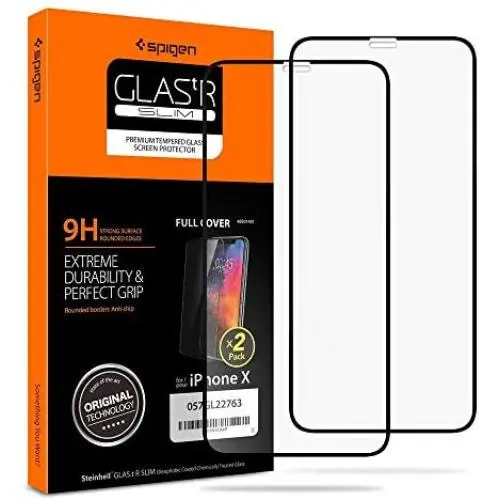 Spigen Tempered Glass Screen Protector Designed for iPhone Xs (2018) / iPhone X (2017) [2 Pack] - Maximum Protection