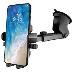 Phone Holder for Car, MANORDS Universal Long Neck Suction Car Phone Mount Compatible iPhone 11 Pro Xs XS Max XR X 8 8 Plus 7 Samsung Galaxy S10 S9 S8 LG Nexus Sony and More (Dark Gray)