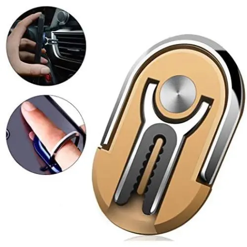 Cell Phone Ring Holder Stand, 3 in 1 MR. YLLS Universal Air Vent Car Phone Mount and Finger Grip Ring Kickstand, 360°Rotation & 90°Flip (Gold) Cell Phone Ring Holder Stand, 3 in 1 MR. YLLS Universal Air Vent Car Phone Mount and Finger Grip Ring Kickstand, 360°Rotation & 90°Flip (Gold)