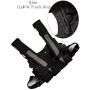 Lewong Universal Hands Free Chest Harness Bag Holster for Two Way Radio (Rescue Essentials) (Black and Fluorescent Green)