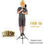 Haitent Retractable Adjustable Cell Phone Tall Tripod Stand Holder for iPhone 11 Pro Max,iPhone Xs Max,8,7 Plus, 6 Plus,360 Degree Rotatable Flexible Universal Gooseneck Smartphone Stand with Clamp