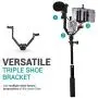 Movo 3BA-1 Triple Shoe Bracket - Camera V Bracket for Lights, Monitors, Microphones and More (Small) Movo 3BA-1 Triple Shoe Bracket - Camera V Bracket for Lights, Monitors, Microphones and More (Small)