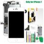 Screen Replacement for iPhone 7 White 4.7in,Complete LCD Display for A1660, A1778, A1779 Full Frame Assembly with OEM Front Camera Proximity Sensor Earpiece Speaker Repair Tool
