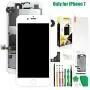 Screen Replacement for iPhone 7 White 4.7in,Complete LCD Display for A1660, A1778, A1779 Full Frame Assembly with OEM Front Camera Proximity Sensor Earpiece Speaker Repair Tool