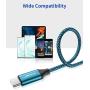 USB C to USB C 60W Charging Cable, JSAUX[2 Pack 6.6ft] USB Type C Charger Cord Compatible with Samsung Galaxy S20 S20+ S20 Ultra Note 10 Plus A80, Google Pixel 2/3/3a/4 XL, iPad Pro 2018 etc-Green