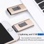 USB Flash Drive 128G, USB Memory Stick 128GB Jump Drive Thumb Drive 3.0 Flash Drive Compatible for iPhone/iPad/PC/Android Password/Touch ID Protected Flash Drive for iOS/iPhone (128G Gold)