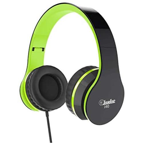 Elecder i40 Headphones with Microphone Foldable Lightweight Adjustable Wired On Ear Headsets with 3.5mm Jack for iPad Cellphones Laptop Computer Smartphones MP3/4 Kindle Airplane School (Green/Black) Elecder i40 Headphones with Microphone Foldable Lightweight Adjustable Wired On Ear Headsets with 3.5mm Jack for iPad Cellphones Laptop Computer Smartphones MP3/4 Kindle Airplane School (Green/Black)