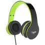 Elecder i40 Headphones with Microphone Foldable Lightweight Adjustable Wired On Ear Headsets with 3.5mm Jack for iPad Cellphones Laptop Computer Smartphones MP3/4 Kindle Airplane School (Green/Black)