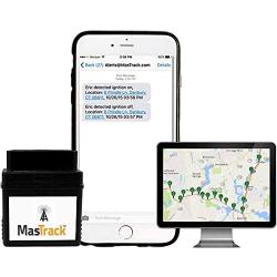 MasTrack- GPS Tracking Device for Cars with No Contract | Track On Computer Smartphone | Fleet Monitoring Tracking Employees, Teens, Spouse| Plug Into OBD Port Instant Alerts & Engine Diagnostics