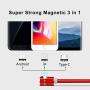 3 in 1 Magnetic Charging Cable, Compatible with Mirco USB, Type C Smartphone and iProduct Device (4Pack，1.6 ft /3.3 ft Black and 3.3 ft /6.6 ft Red)