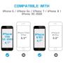 MANTO 2-Pack Screen Protector for iPhone SE (2020) 8 7 6S 6 4.7 Inch Full Coverage Tempered Glass Film Edge to Edge Protection White