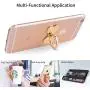 pzoz Metal Cell Phone Finger Ring Stability Holder Back Stand Collapsible Hand Grip Knob Loop Universal Car Mount Hook Kickstand 360 for iPhone Samsung Galaxy Mobile Cute Accessories (Gold)