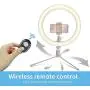 LED 10.2" Desktop Selfie Ring Light with Tripod Stand & Remote Control &10 Brightness Level & 3 Light Modes and 120 Bulbs 6500k for YouTube Video/Live Stream/Makeup/Photography for iPhone Android