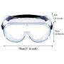 Safety Goggles, Protective Safety Glasses, Soft Crystal Clear Eye Protection - Perfect for Construction, Shooting, Lab Work, and More, 2 Pack (White)