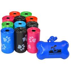 Downtown Pet Supply Dog Pet Waste Poop Bags with Leash Clip and Bag Dispenser - 180, 220, 500, 700, 880, 960, 2200 Bags