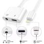[Apple MFi Certified] Lightning to Headphone Jack Adapter, for iPhone Dongle 2 in 1 Charger/Earphones Audio Jack Splitter Aux Cable Connector, Compatible with iPhone 7/7 Plus/8/8P lus/11/X/XS/XS MAX