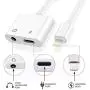[Apple MFi Certified] Lightning to Headphone Jack Adapter, for iPhone Dongle 2 in 1 Charger/Earphones Audio Jack Splitter Aux Cable Connector, Compatible with iPhone 7/7 Plus/8/8P lus/11/X/XS/XS MAX