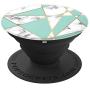 The PixelPOD Marble Aqua Gold Geometric Pattern PopSockets Stand for Smartphones and Tablets PopSockets Grip and Stand for Phones and Tablets