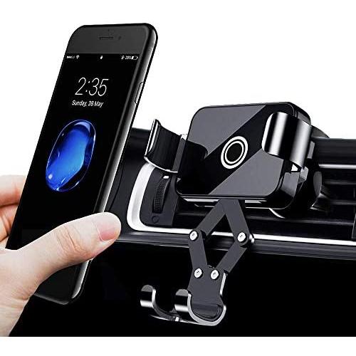 FireKylin Cell Phone Holder for Car, Universal Gravity Auto-Clamping Air Vent Mount with Tempered Glass Compatible with iPhone 11 Pro XR Xs Max Xs X 8 7 6 Plus, Samsung Galaxy S10 S10+ S10e S9 S8 S7