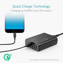 Anker Quick Charge 3.0 63W 5-Port USB Wall Charger, PowerPort Speed 5 for Galaxy S10/S9/S8/S7/S6/Edge/+, Note 8/7 and PowerIQ for iPhone XS/Max/XR/X/8/7/6s/Plus, iPad, LG, Nexus, HTC and More