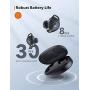 True Wireless Earbuds TaoTronics SoundLiberty 79 Smart AI Noise Reduction Technology for Clear Calls, Single/Twin Mode, 30H Playtime, USB Type C, IPX8 Waterproof, with Charging Case, Silver Black
