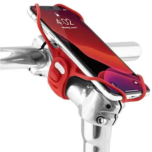 Bone Bike Tie Pro 3 Bicycle Phone Mount, Universal Bike Handlebar Holder (3rd Gen Pro) Compatible with iPhone 11 Pro Max X 8 Plus, Galaxy S10 S9 S8 Edge Note Series, Fits Devices 5.8" to 7.2" - Red Bone Bike Tie Pro 3 Bicycle Phone Mount, Universal Bike Handlebar Holder (3rd Gen Pro) Compatible with iPhone 11 Pro Max X 8 Plus, Galaxy S10 S9 S8 Edge Note Series, Fits Devices 5.8" to 7.2" - Red