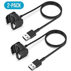 Fymint 2-Pack Charger Cable Compatible with Fitbit Charge 4, 3.3Ft Replacement USB Charging Cable Cord Clip Dock Accessories Adapter for Charge 4 Smartwatch