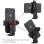 2 Pack Phone Mount Tripod Adapter - Universal Cell Phone Clamp Holder, Tripod Firm Attachment for iPhone, Galaxy and Other Smartphones