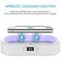 UV Cell Phone Clean Box, Wireless Charging Station Portable Smart Phone Cleaner Cell Phone Cleaners for iPhone Android Phones Toothbrush Jewelry Watches UV Cell Phone Clean Box, Wireless Charging Station Portable Smart Phone Cleaner Cell Phone Cleaners for iPhone Android Phones Toothbrush Jewelry Watches