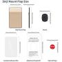 Sinjimoru Removable Cell Phone Wallet with Flap, Wireless Charging Compatible Phone Card Holder Wallet and iPhone Mount, Sinji Mount Flap Beige