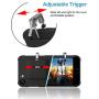 Mobile Game Controller Case for iPhone 8/7 / 6, Phone Cover for PUβG/COD Mobile L1R1 Trigger Joystick Gamepad Grip Remote, for Apple iOS (4.7 inch Black)