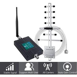 Tri-Band AT&T T-Mobile Cell Phone Signal Booster Repeater for Home and Office - Boosts Your 3G Voice and 4G LTE Data - Supports Band 2/5/12/17 Cellulars - Easy to Setup