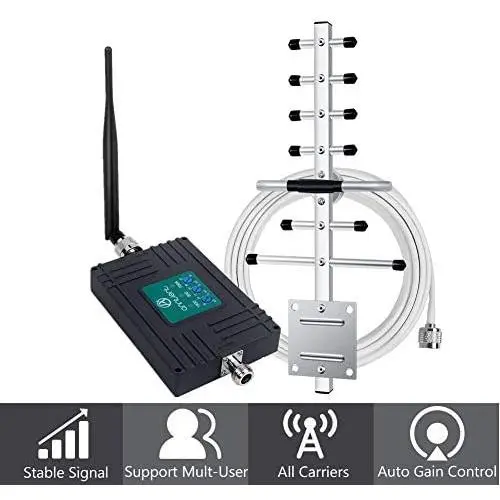 Tri-Band AT&T T-Mobile Cell Phone Signal Booster Repeater for Home and Office - Boosts Your 3G Voice and 4G LTE Data - Supports Band 2/5/12/17 Cellulars - Easy to Setup Tri-Band AT&T T-Mobile Cell Phone Signal Booster Repeater for Home and Office - Boosts Your 3G Voice and 4G LTE Data - Supports Band 2/5/12/17 Cellulars - Easy to Setup