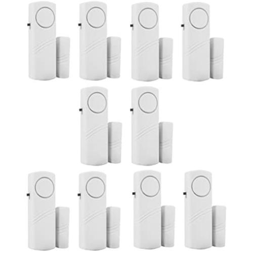 Personal Security Window & Door Alarm Bell | Wireless Sensor Door Window Burglar Alarm | Pack of 10