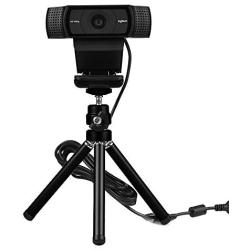 Lightweight Mini Webcam Tripod for Smartphone, Logitech Webcam C920 C922 Small Camera Desk Tripod Mount Cell Phone Holder Table Stand (Black)