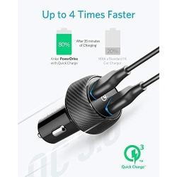 Car Charger, Anker Quick Charge 3.0 39W Dual USB Car Charger Adapter, PowerDrive Speed 2 for Galaxy S10/S9/S8/S7/S6/Plus, Note 9, Poweriq for iPhone 11/XS/Max/XR/X/8/7, Ipad Pro, LG, Nexus, and More