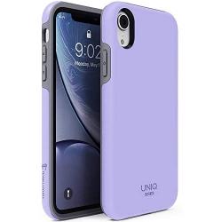 TEAM LUXURY XR iPhone Case, [UNIQ Series] Ultra Defender Shockproof Hybrid Slim Protective Cover Phone Case for Apple iPhone XR 6.1" - Lavender Purple/Gray