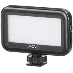 Movo LED-30 Mini LED Light Panel with Adjustable Brightness and Rechargeable Battery - Portable Light Perfect for Photography, Videos, and More