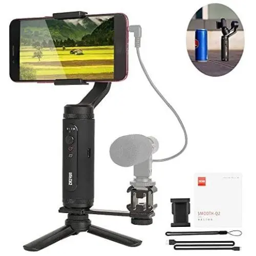 Zhiyun Smooth-Q2 3 Axis Handheld Gimbal for Smartphone, Small Pocket Size 260g Max. Payload 360 Degree Rotation IOS & Android Supported Quick Release 17h Running Time, /W Cold Shoe Mount Bracket-Black Zhiyun Smooth-Q2 3 Axis Handheld Gimbal for Smartphone, Small Pocket Size 260g Max. Payload 360 Degree Rotation IOS & Android Supported Quick Release 17h Running Time, /W Cold Shoe Mount Bracket-Black