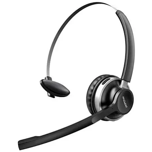 Mpow HC3 Bluetooth Headset V5.0, Dual Microphone Wireless Headphones for Truck Driver, Office,Call Center,Cell Phone,Noise Canceling, Single On Ear Headset(Wired Option) Mpow HC3 Bluetooth Headset V5.0, Dual Microphone Wireless Headphones for Truck Driver, Office,Call Center,Cell Phone,Noise Canceling, Single On Ear Headset(Wired Option)