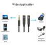 NIUTA 3.5mm Combo Audio Adapter Cable for PS4,Xbox One S,Tablet,Mobile Phone,PC Gaming Headsets and New Version Laptop-Upgrade-Black, NIU-1